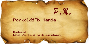 Porkoláb Manda névjegykártya